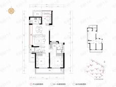 融创金成江南府3室2厅2卫户型图