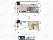 地产梧桐苑1室1厅1卫户型图