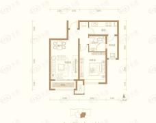 美克嘉美湾1室2厅1卫户型图