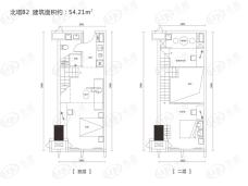 中国铁建洋湖壹品2室1厅2卫户型图
