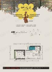 栖游家园4B/4G户型一房一厅一卫户型图