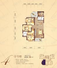 紫金城3室2厅2卫户型图