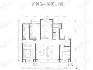 华瀚四季花园140平米户型图