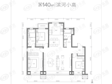 融创大河宸院3室2厅2卫户型图