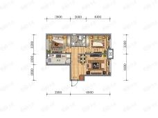 万科·招商城市之光80A3户型户型图