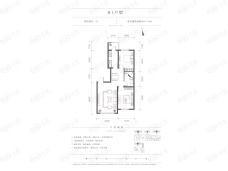 慧时代2室2厅1卫户型图
