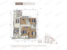 雅居乐滨江国际4室2厅2卫户型图