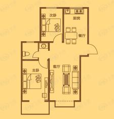 福馨景苑2室2厅1卫户型图