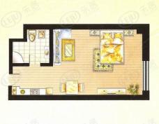 阳光国际公馆1室1厅1卫户型图