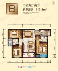 诸暨联想科技城3室2厅2卫户型图