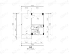 万成公寓1室1厅1卫户型图