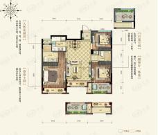 中南白马湖壹号3室2厅2卫户型图