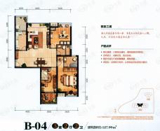 新兴骏景园三期天第B-04户型户型图