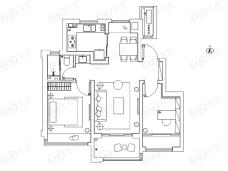 招商虹桥公馆二期2室2厅1卫户型图