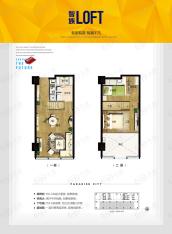 西溪永乐城loft装修公寓户型图