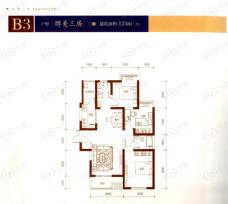 缤纷南郡3室2厅2卫户型图