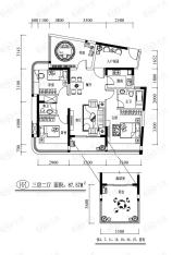 幸福海三房两厅两卫户型图