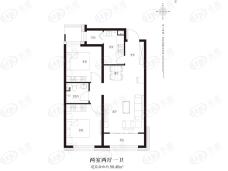 颐和雅园2室2厅1卫户型图