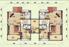 碧桂园山河城G2-C第二层5室2厅5卫1厨户型图