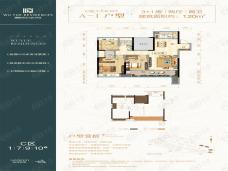 桂林吾悦华府C区1/7/9/10#A-1户型户型图