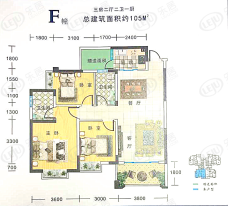 宏瑞新城3室3厅2卫户型图