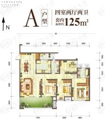 新江与城清辉岸A户型户型图