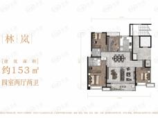 万科翡翠公园153㎡户型户型图