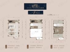 保利中央公园N1密排端户户型209㎡四房两厅三卫户型图