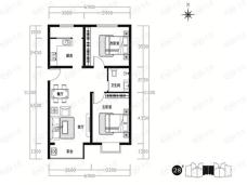 天朗美域2室2厅1卫户型图