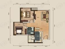 伊顿公馆2室2厅2卫1厨户型图