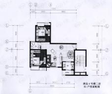 唐品A+4号楼二层B1户型 两室两厅一厨一卫户型图