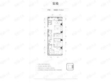 招商津湾天玺3室3厅3卫户型图