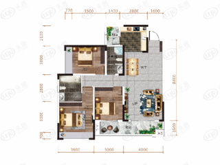 观府壹号C-2户型户型图