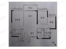 越秀·星图TOD3室2厅2卫户型图