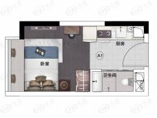 广州城投足球公园1室1厅1卫户型图