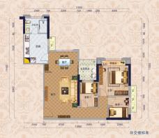 东江香域8栋85平米3房2厅1卫户型图