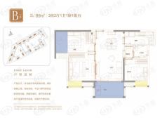 阳光城文澜府B户型户型图