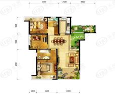 洛阳升龙城c3户型 三室两厅两卫124m²户型图