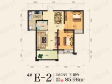 望江府2室2厅2卫户型图