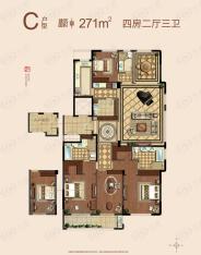 荣安观江园4室2厅3卫户型图