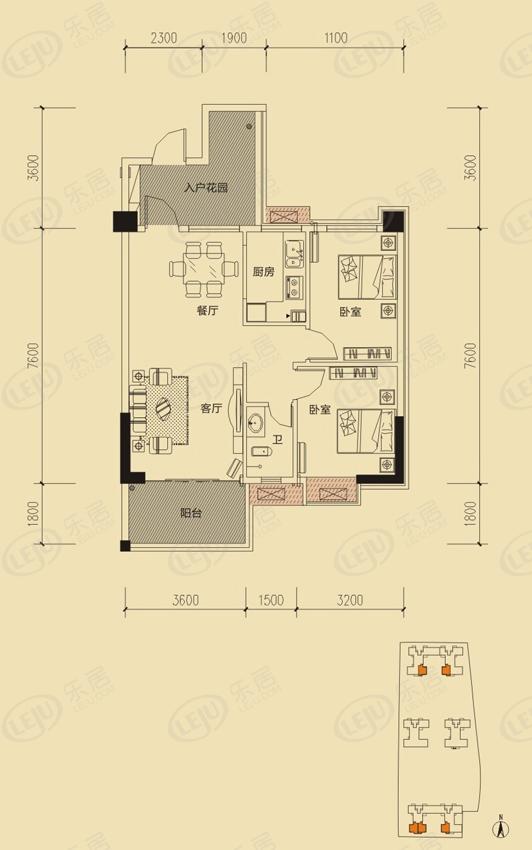 雅佳苑户型一览 户型面积81~123㎡