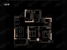 西虹桥壹号3室2厅1卫户型图