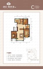 枫林湾3室2厅2卫户型图