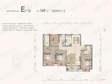 富力御西湖4室2厅3卫户型图