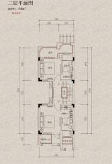 五矿哈施塔特清林墅2端户-140平米二层户型图