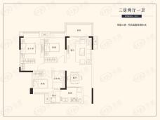 融创溪湾首府3室2厅1卫户型图