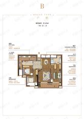 金鹰首玺3室2厅2卫户型图