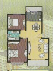 兴日家园房型: 二房;  面积段: 95 －103.92 平方米;户型图