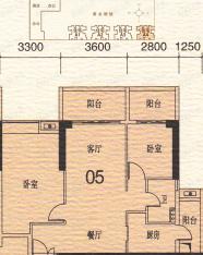 地铁金融城A4栋 7-27层 05单位户型图