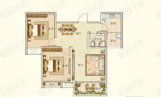 正金玉苑2室2厅1卫户型图